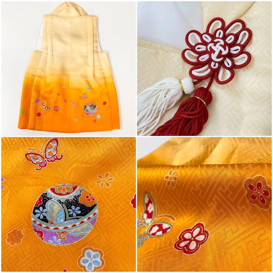 【着物と帯 時流】O170ys◆七五三 3才女の子着物&被布コート+長襦袢◆正絹