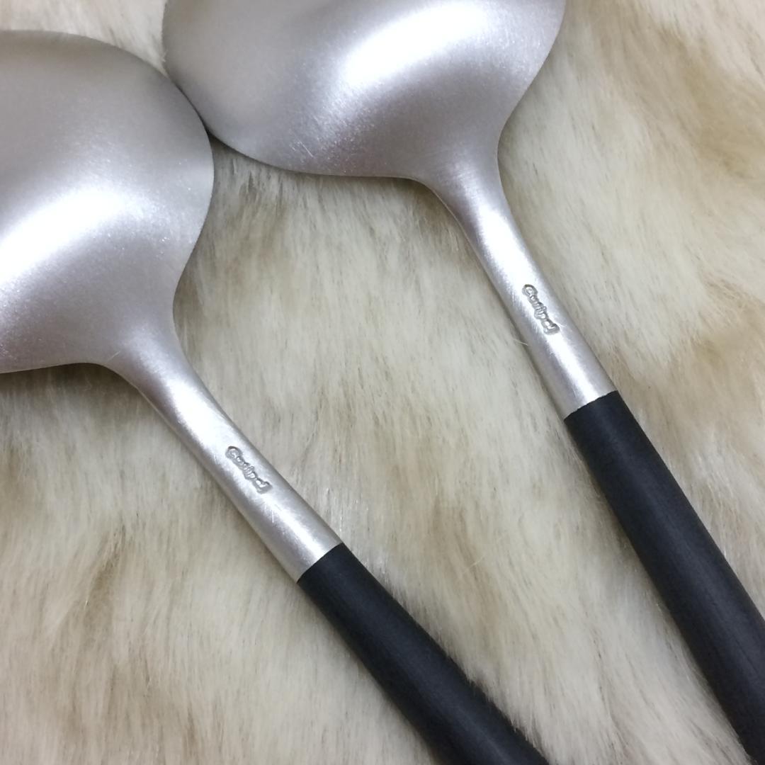 セール価格！　クチポール　GOA　ブラック＆シルバー　ディナー＆デザート×各２本
