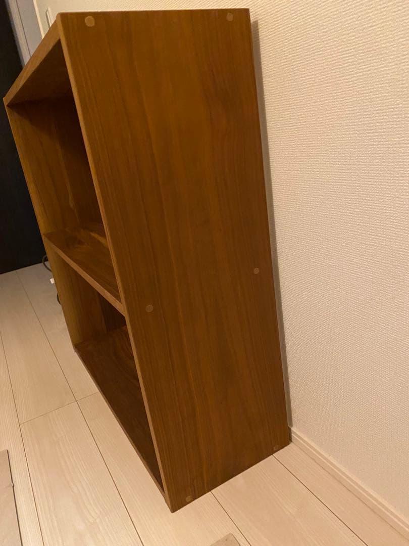 無印　ウォールナット　スタッキングシェルフ　２段