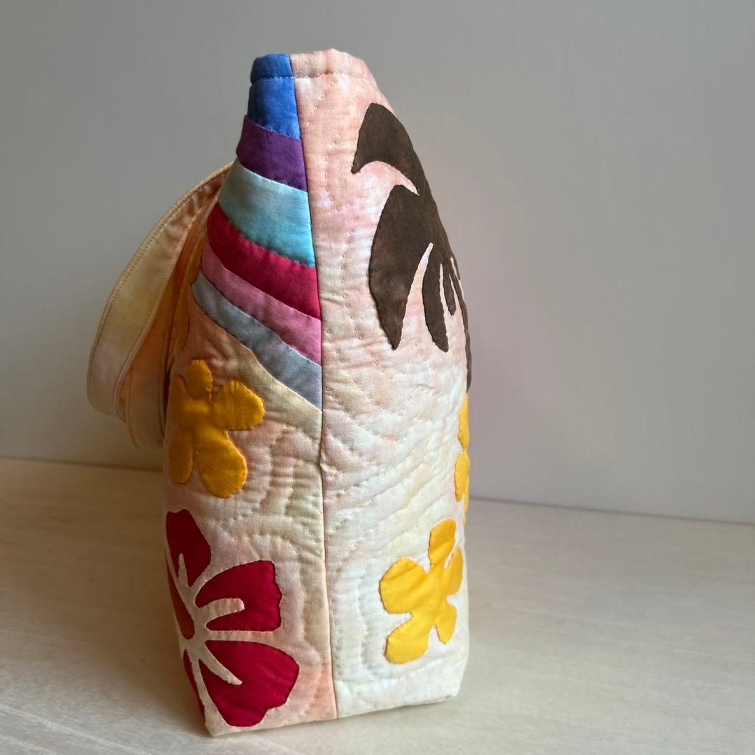 ハワイアンキルト　トートバッグ　（祈り）