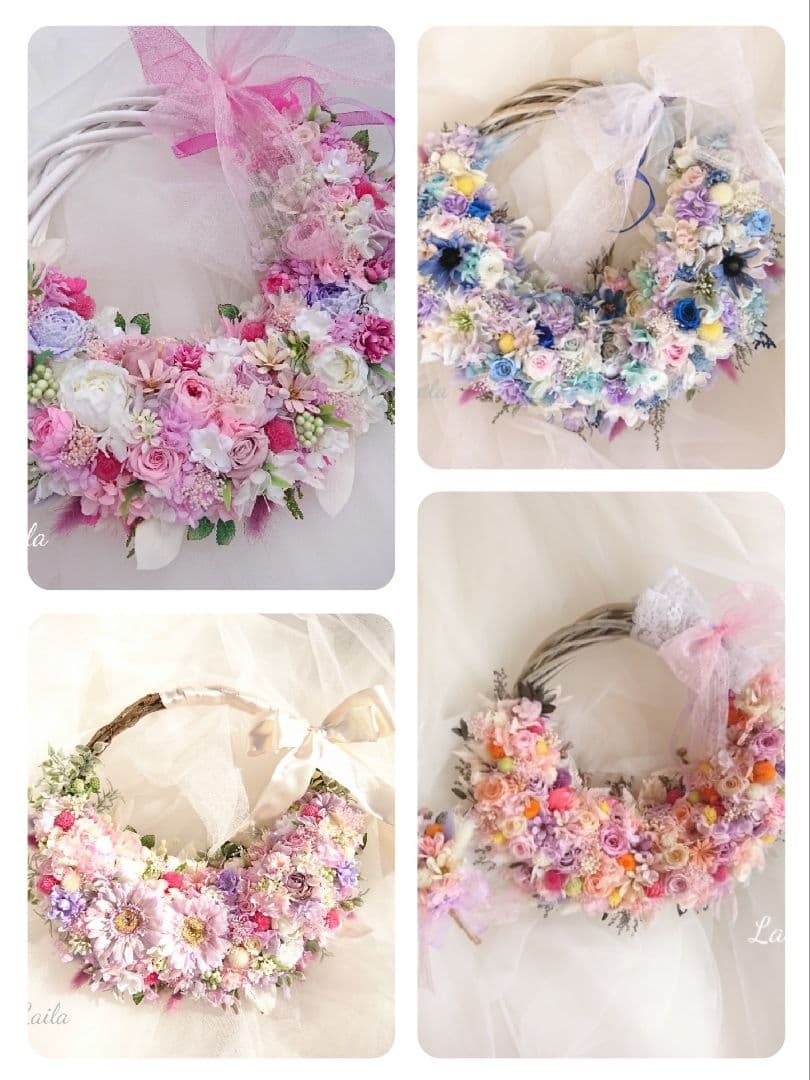 ウェディングブーケオーダー承りますリースブーケブートニア花冠リストブーケ結婚式