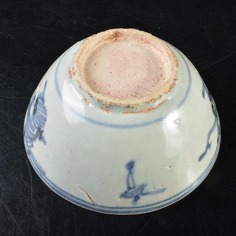 中国 呉須染付 煎茶碗 ぐい呑 酒盃 V R6275