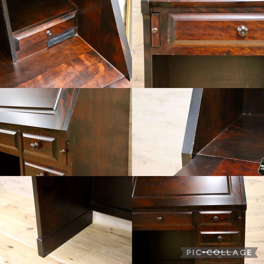 GMGH349○北海道民芸家具 ライティングビューロー 勉強机 学習机 書斎机