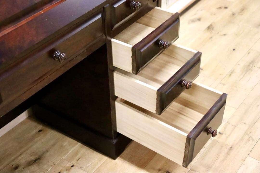 GMGH349○北海道民芸家具 ライティングビューロー 勉強机 学習机 書斎机