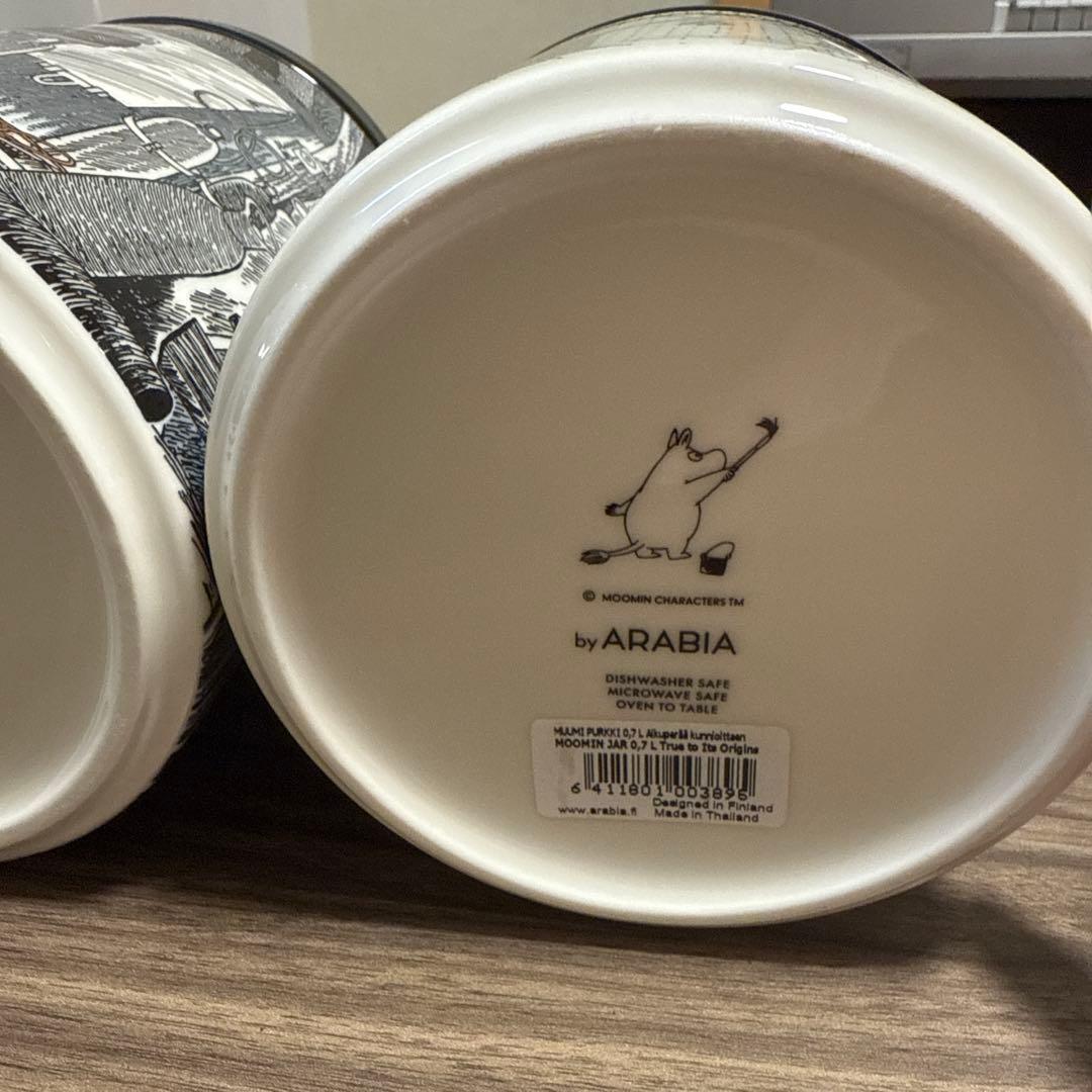 アラビア/イッタラ　ムーミン　キャニスター2点セット
