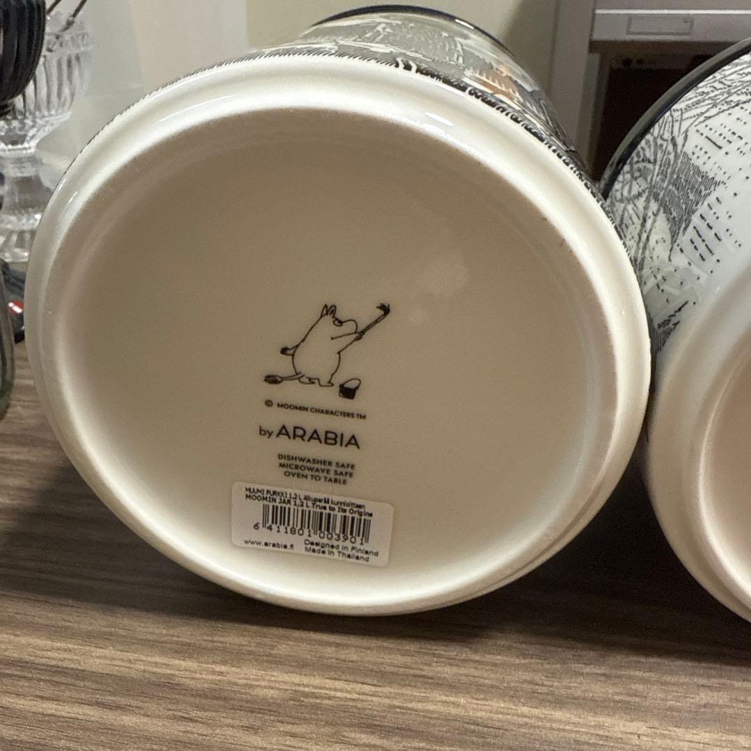 アラビア/イッタラ　ムーミン　キャニスター2点セット