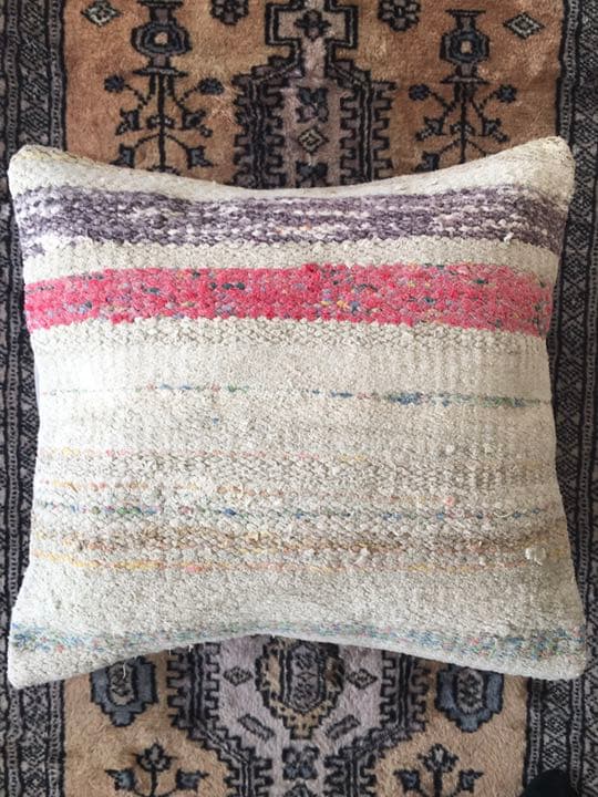 ビンテージラグ　トルコラグ　オールドキリム　クッションカバー40×40