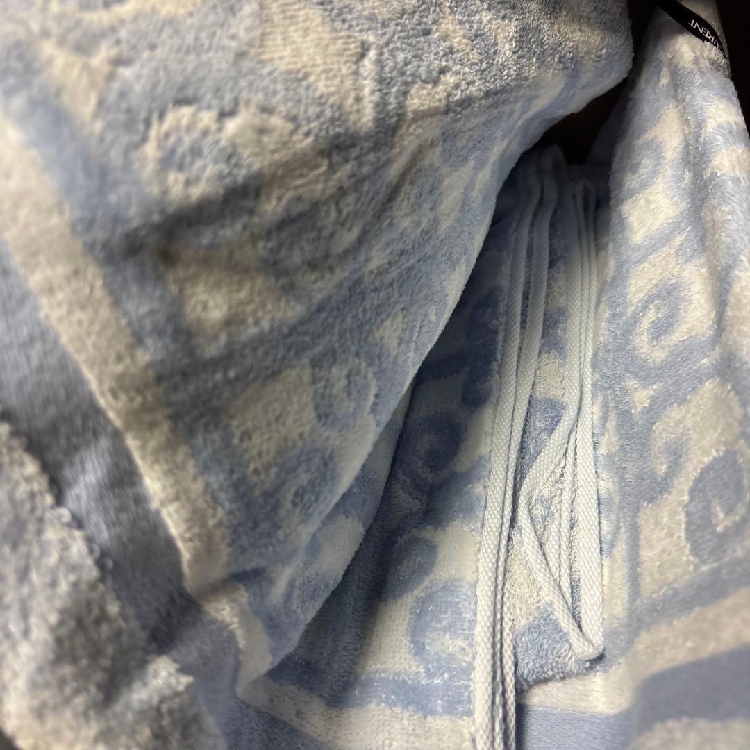 イヴサンローラン タオルケット 2枚セット ペア ベージュ ブルー 総柄 日本製