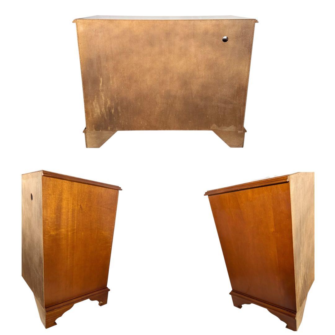 HR875 【レアデザイン】象嵌　イタリア　キャビネット　レコード収納　靴箱