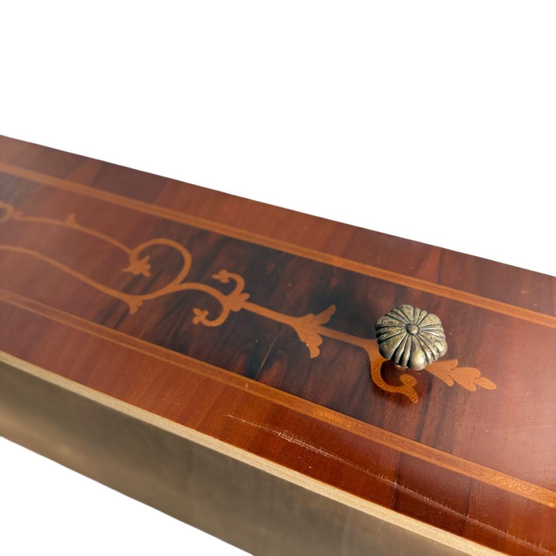 HR875 【レアデザイン】象嵌　イタリア　キャビネット　レコード収納　靴箱