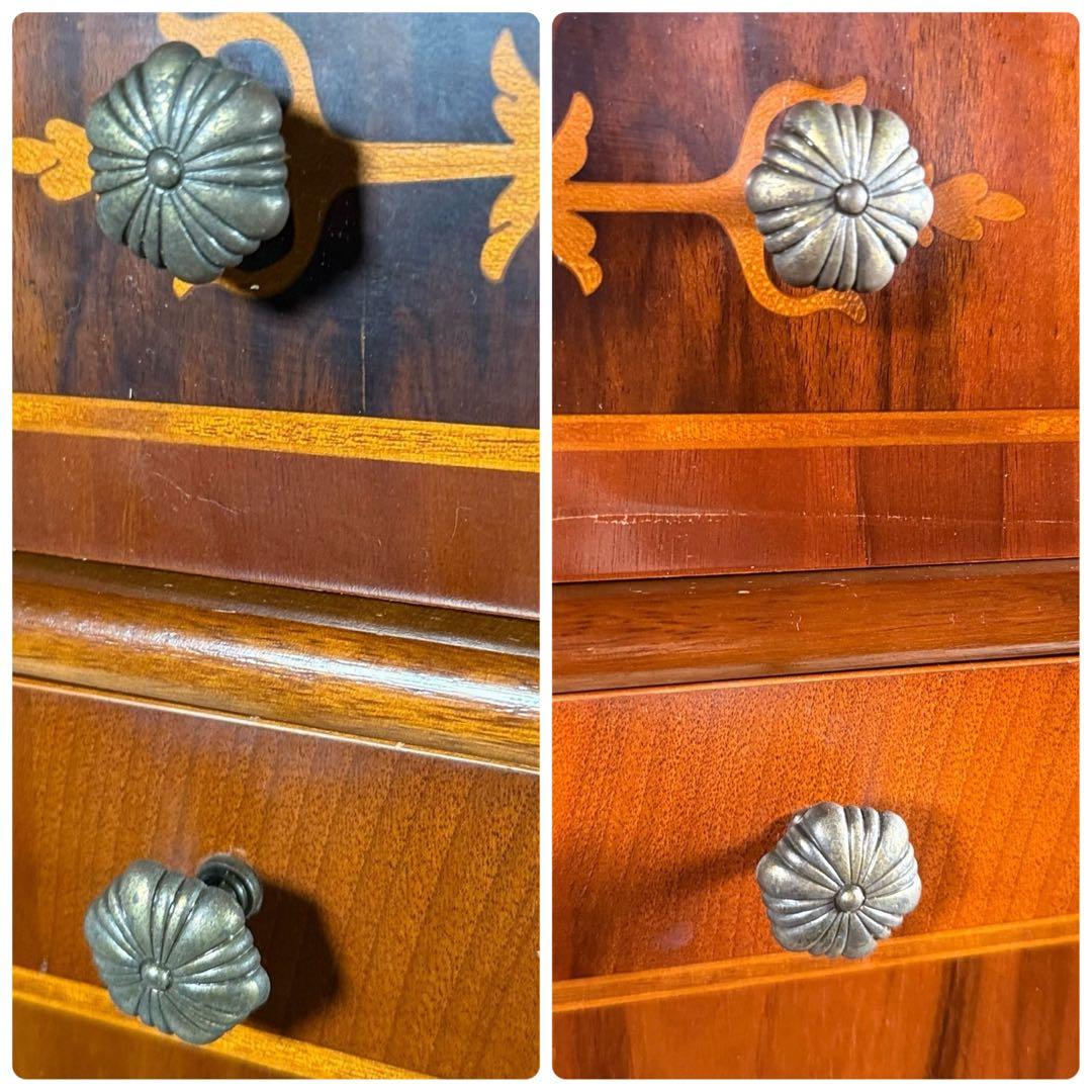 HR875 【レアデザイン】象嵌　イタリア　キャビネット　レコード収納　靴箱