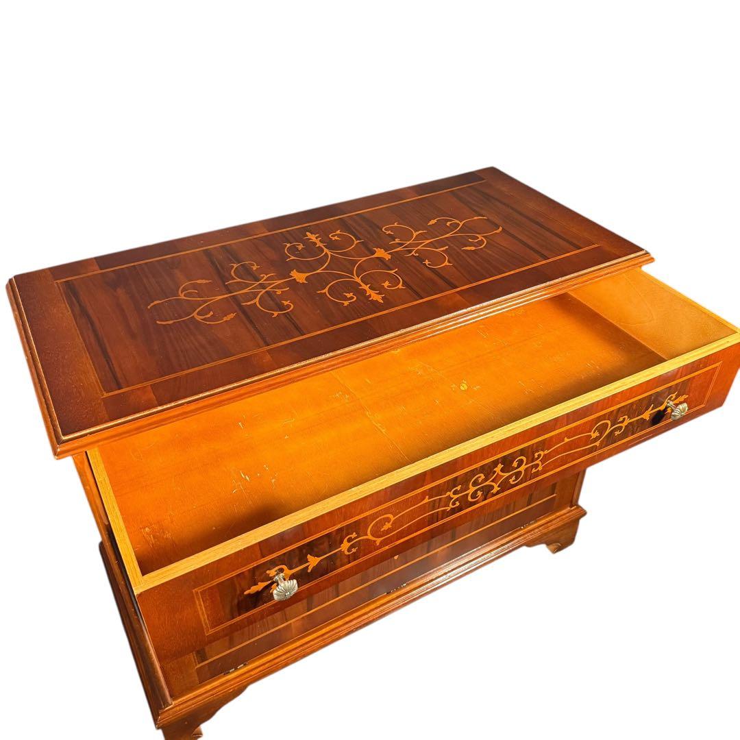 HR875 【レアデザイン】象嵌　イタリア　キャビネット　レコード収納　靴箱