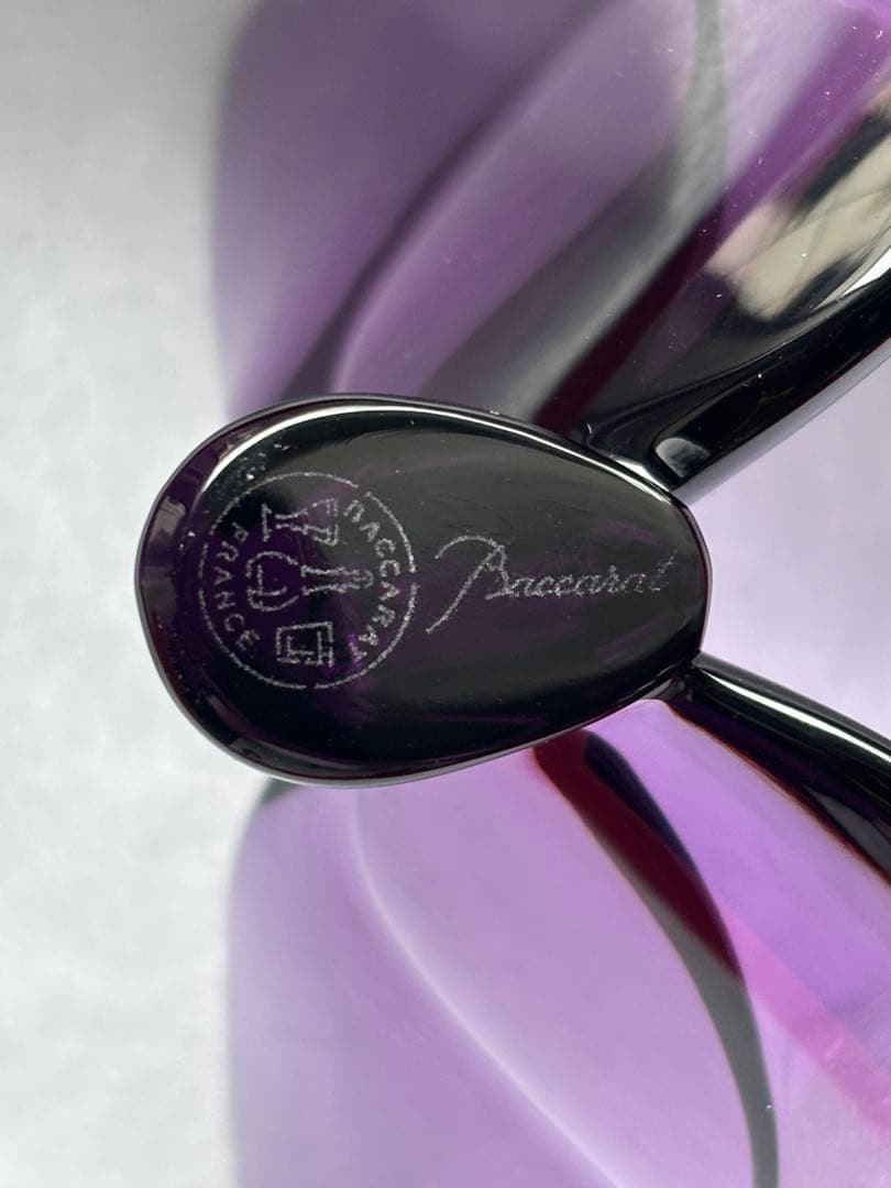 Baccarat ラッキーバタフライ 置物 紫色