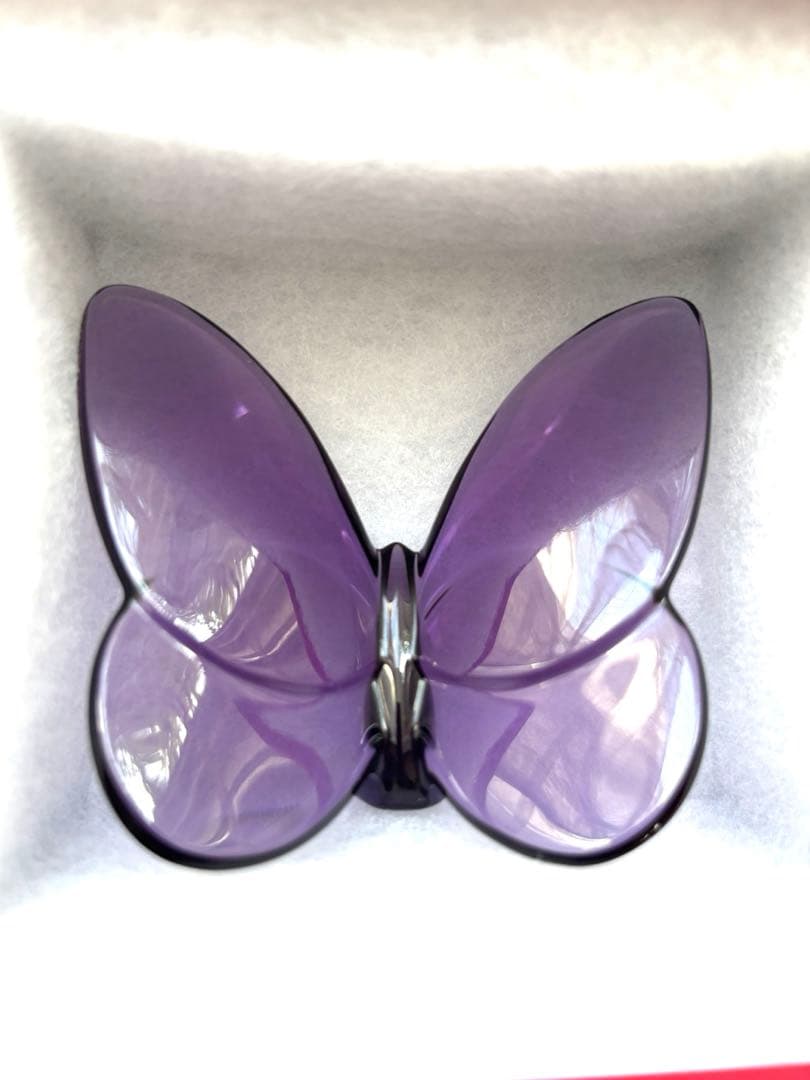 Baccarat ラッキーバタフライ 置物 紫色
