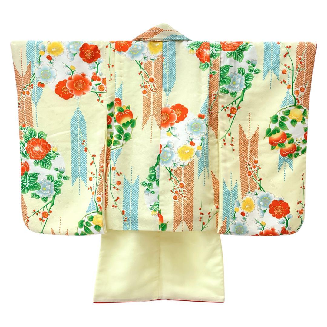 ◎mk-1328　女児　七五三　着物・被布セット　3歳　　11-18