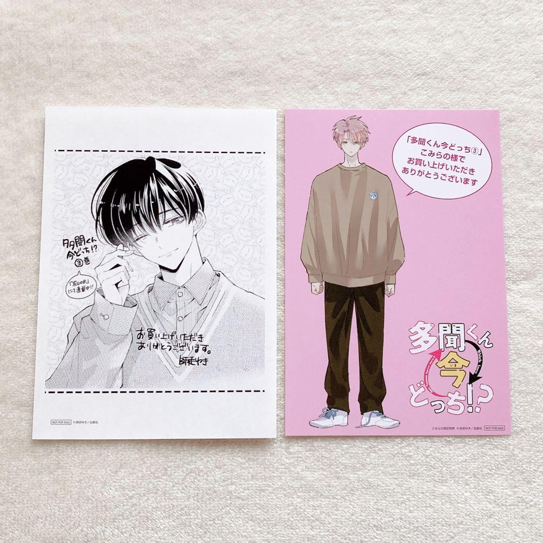 多聞くん今どっち!? 3巻こみらの特典イラストカード ペーパー福原多聞
