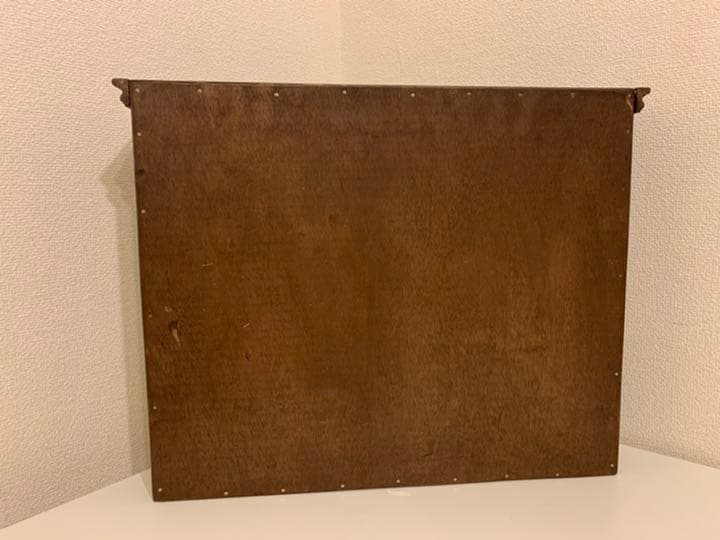 残り2個】アンティーク風飾り棚‼️奥行き9㌢タイプ背面チェック柄(ᵔᴥᵔ)