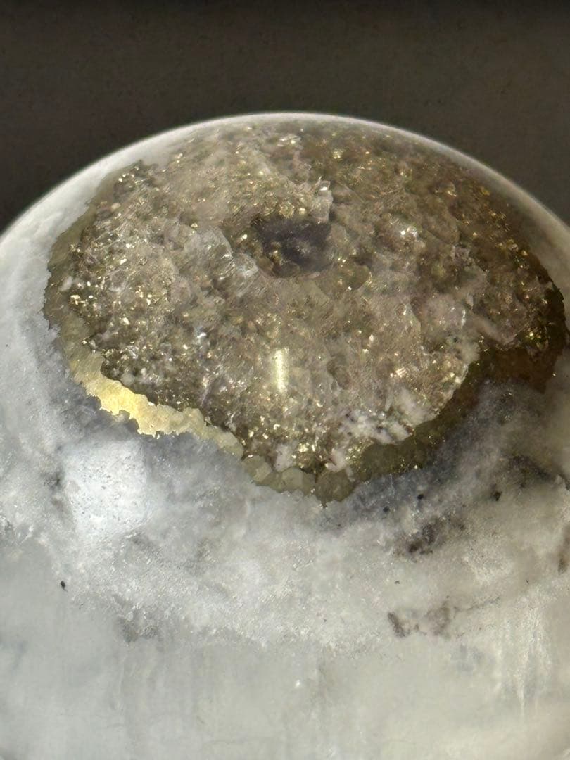 パイライトインフローライト　スフィア　4.22cm 天然石