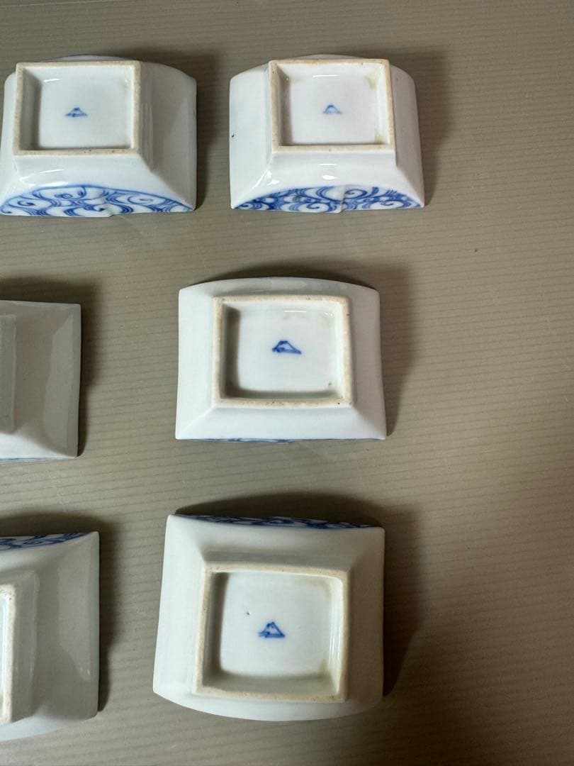 2889 深川製磁　涼彩紅葉　小皿　8cm 7客