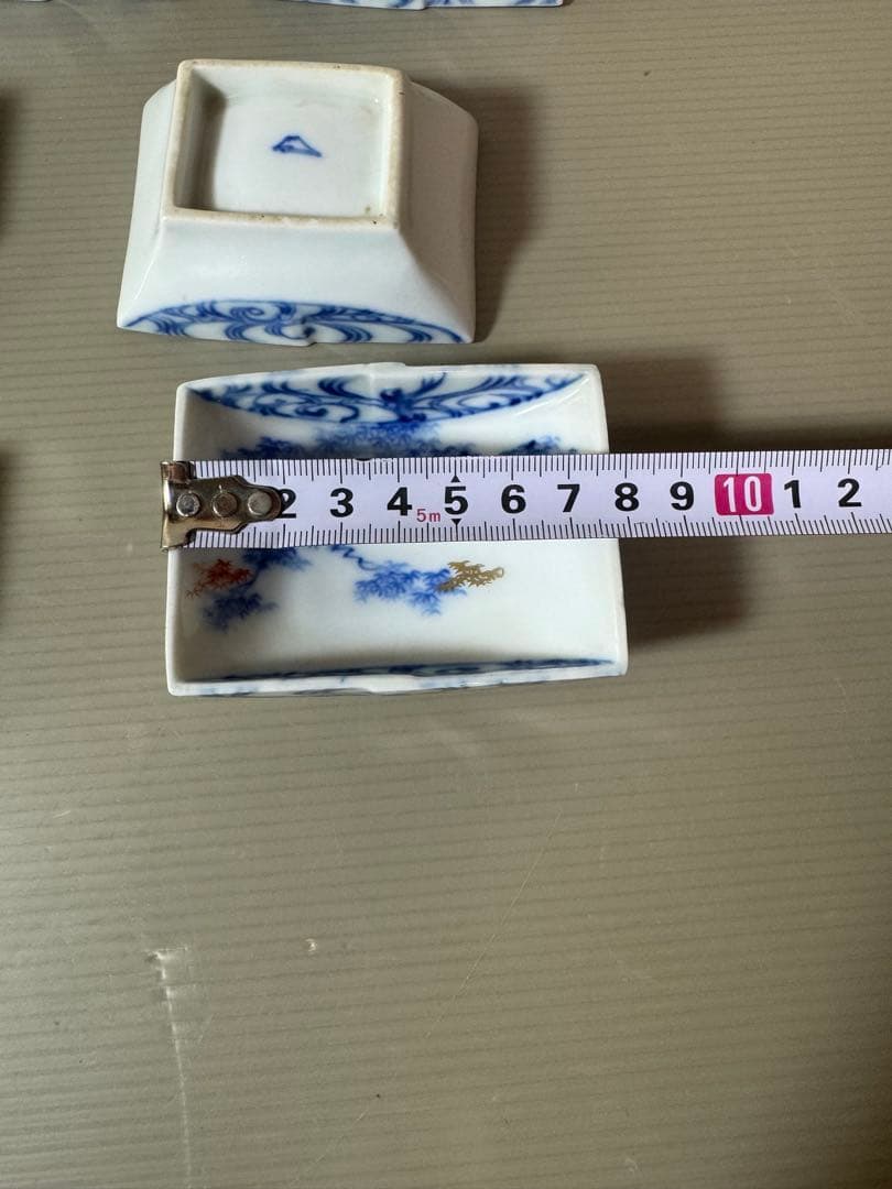 2889 深川製磁　涼彩紅葉　小皿　8cm 7客