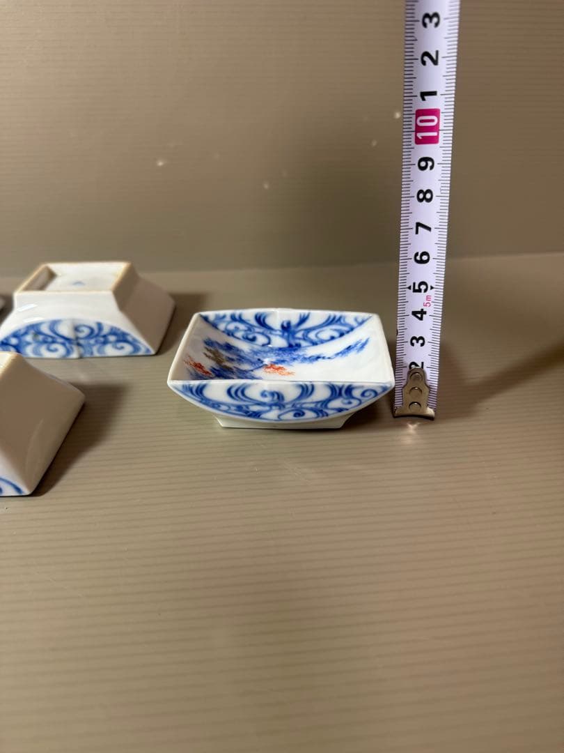 2889 深川製磁　涼彩紅葉　小皿　8cm 7客