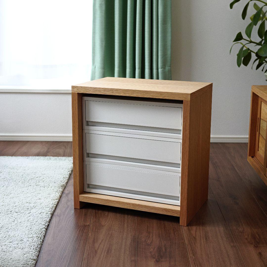 便利なオープンシェルフ　ナラ材突板合板