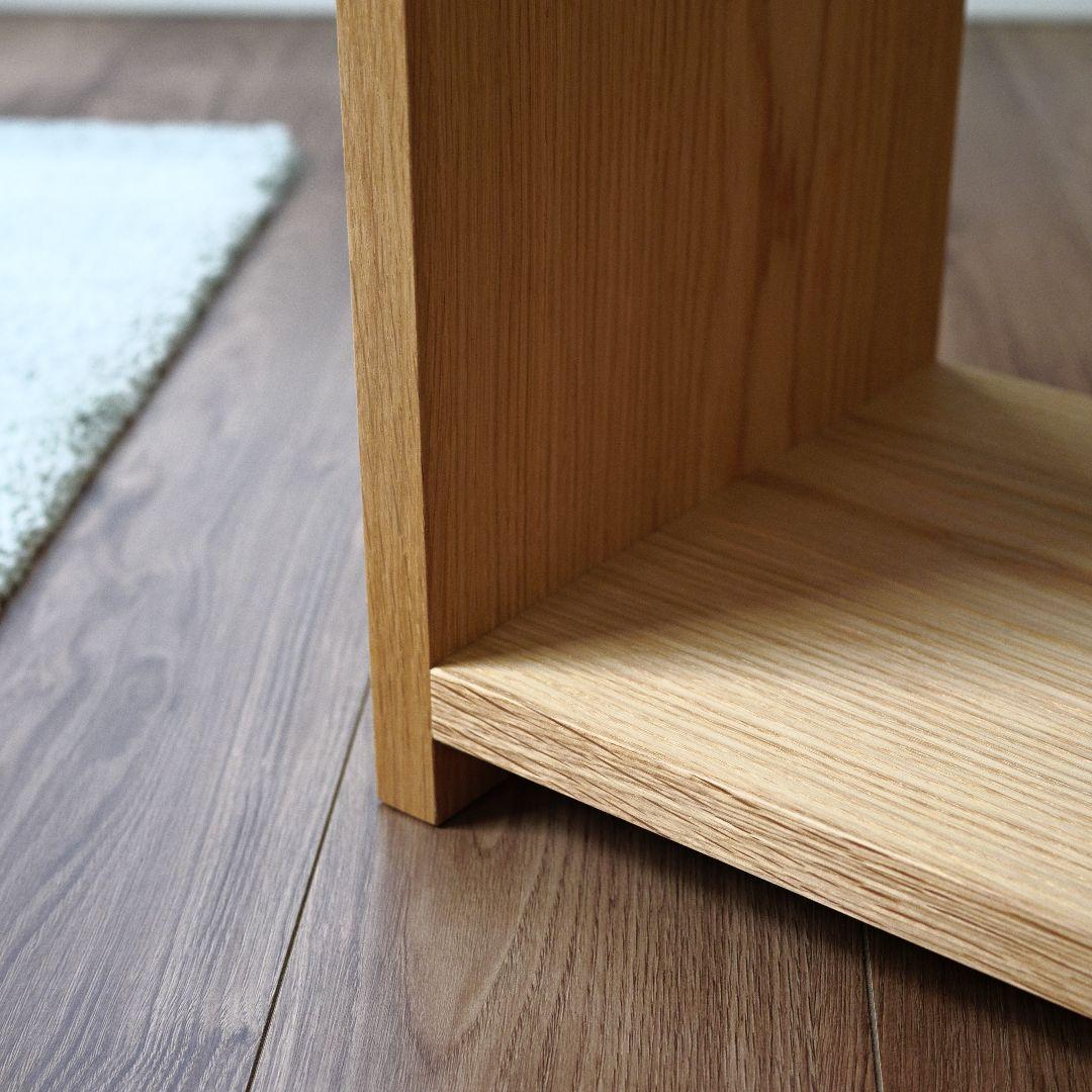 便利なオープンシェルフ　ナラ材突板合板