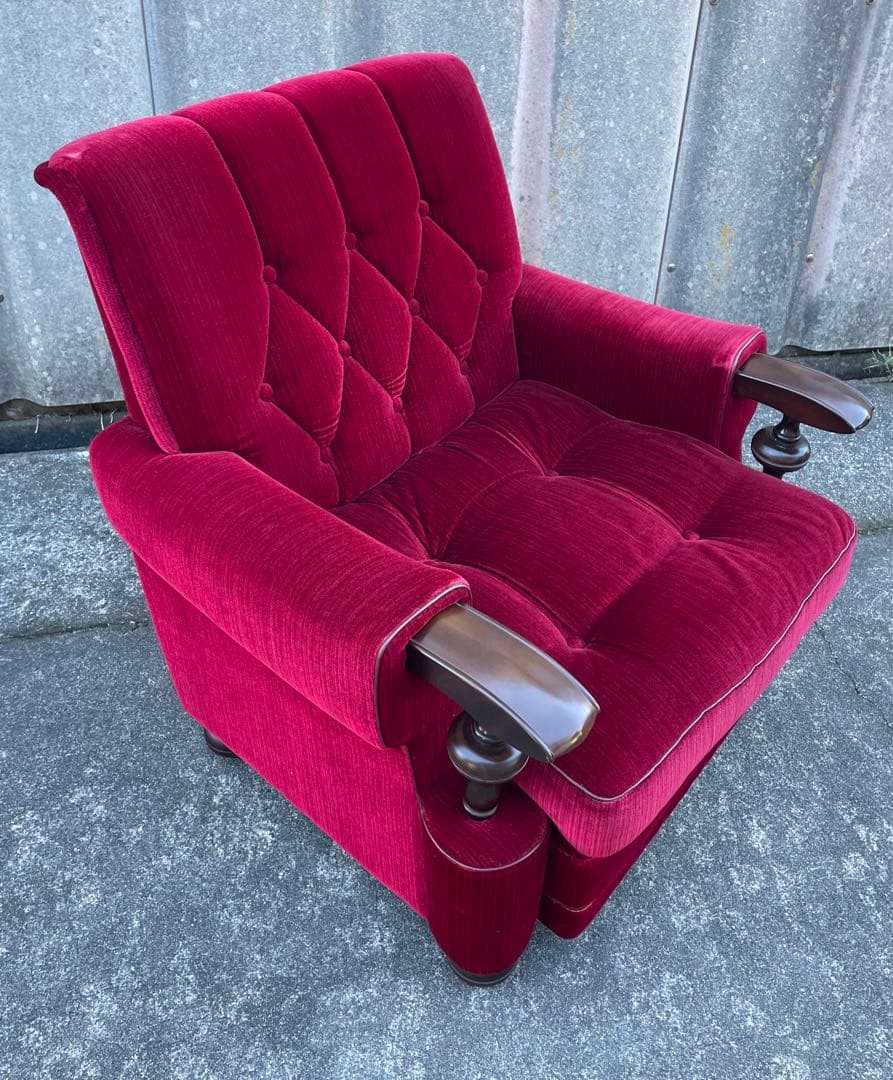 モリシゲ家具/MORISHIGE/オリーブ印/高級/1Pソファ/アームソファ/①