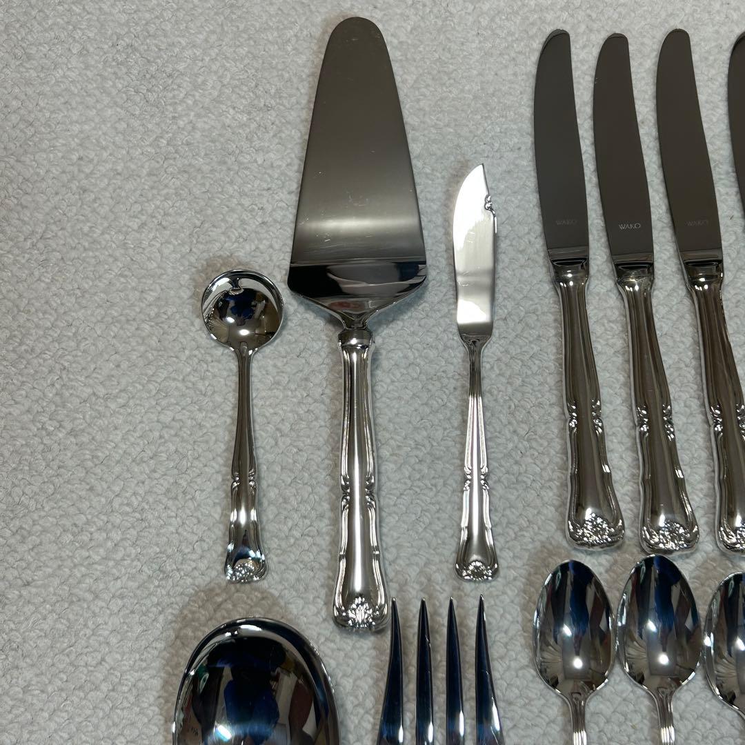 新品未使用品　WAKO　銀座和光　銀仕上げ　カトラリーセット　11種類　41本