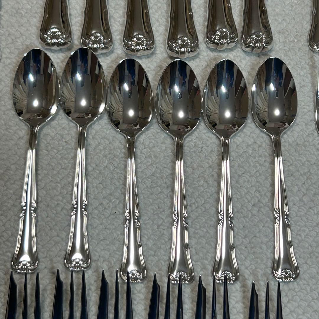 新品未使用品　WAKO　銀座和光　銀仕上げ　カトラリーセット　11種類　41本