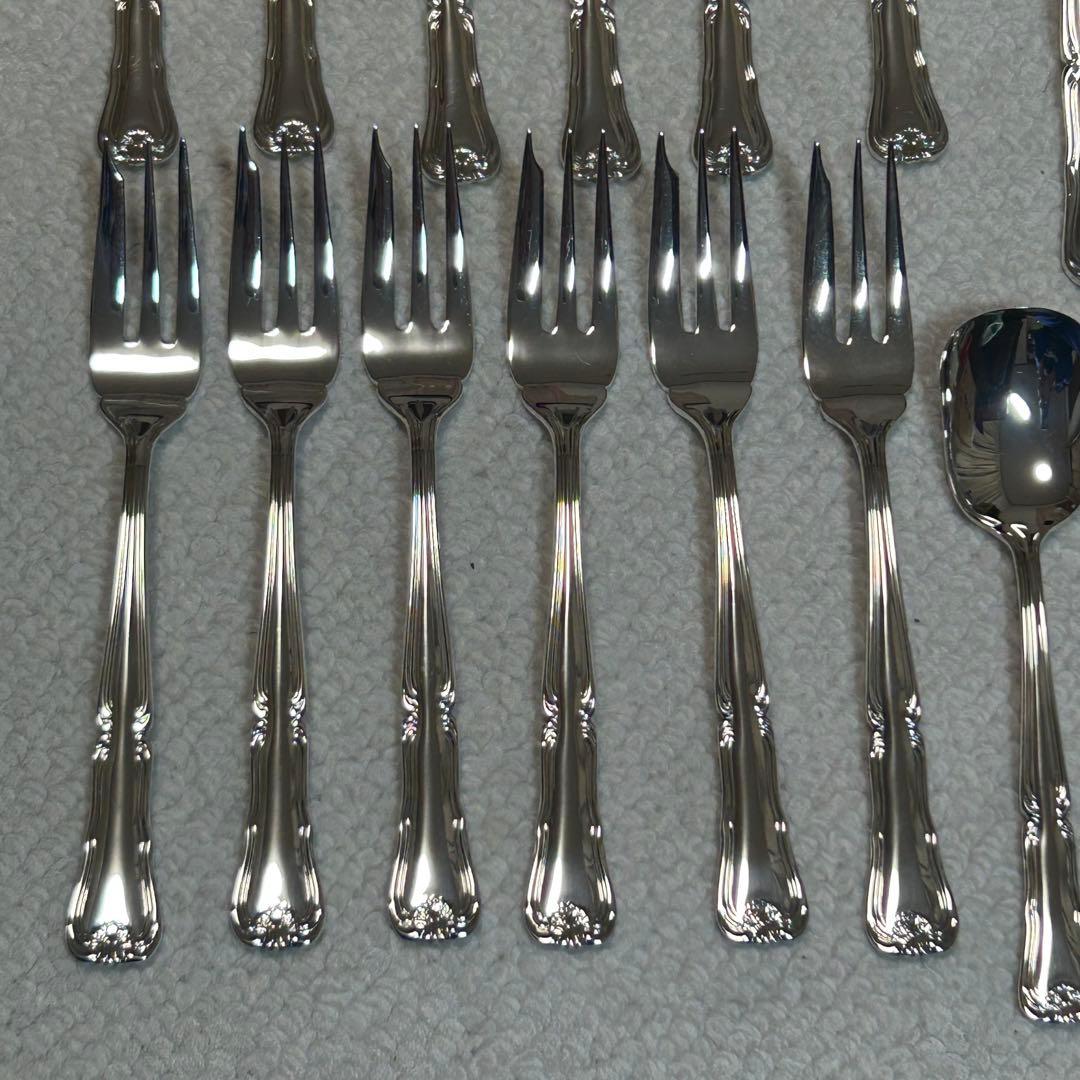 新品未使用品　WAKO　銀座和光　銀仕上げ　カトラリーセット　11種類　41本