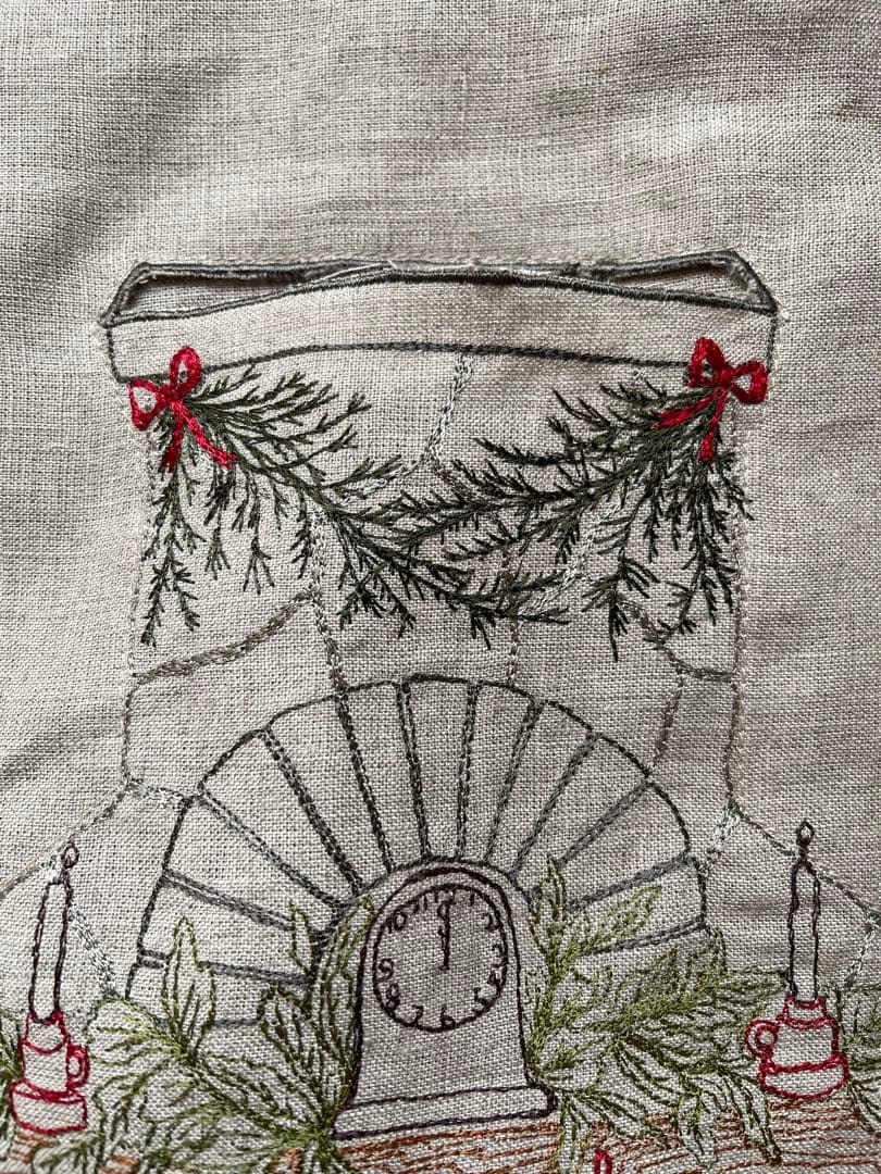 新品　コーラル&タスク　50cm角クッションカバー　クリスマス