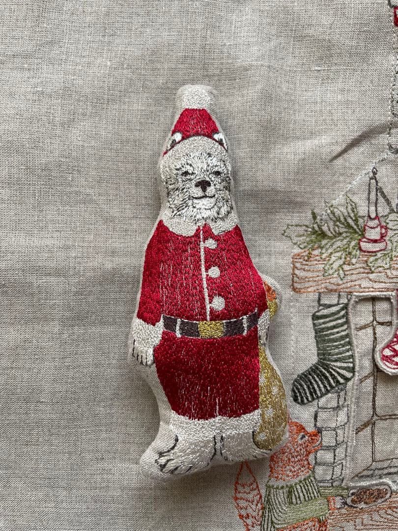 新品　コーラル&タスク　50cm角クッションカバー　クリスマス