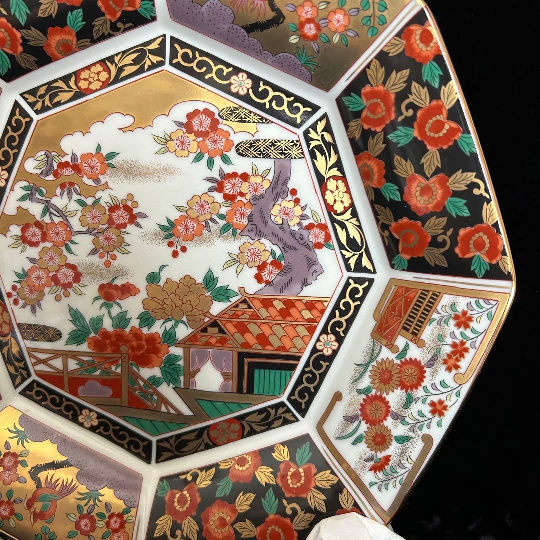 有田焼 青藍窯 大正古伊万里大皿 金襴手 八角 飾り皿 - メルカリ