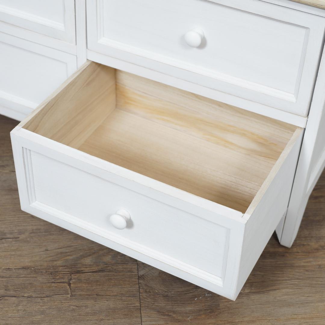 新品】フレンチカントリー ホワイトチェスト シャビー仕上げ