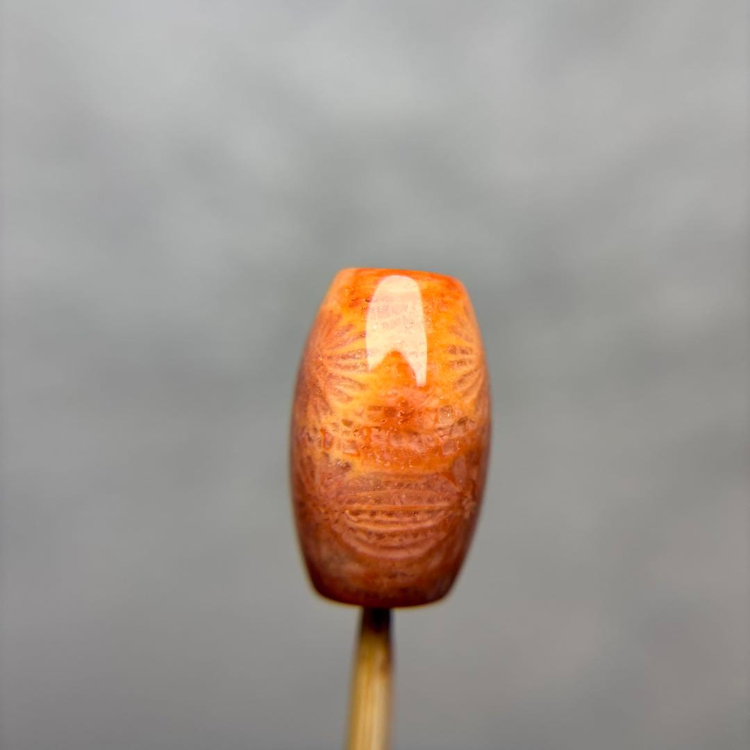 もんちゃんフォッシルコーラル　天珠　1-319