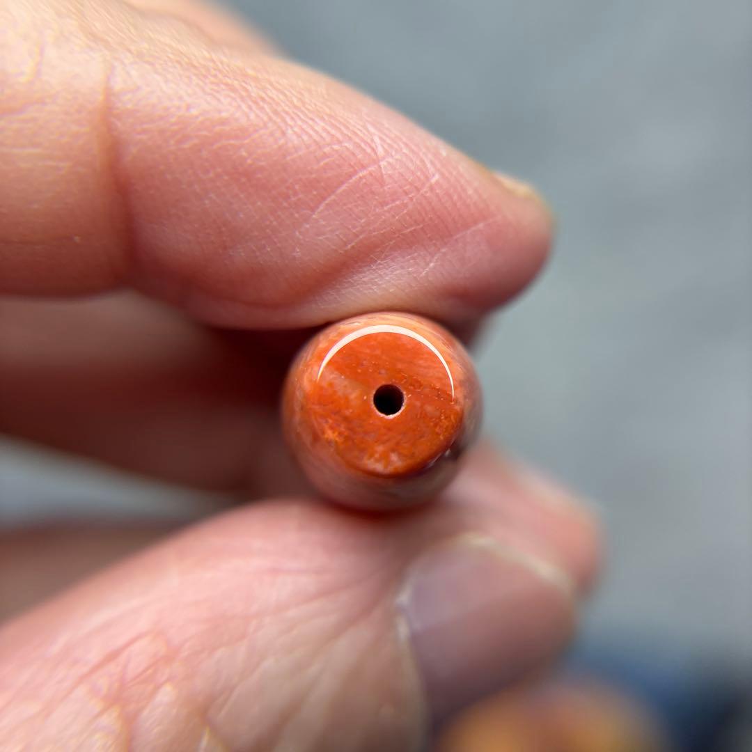 もんちゃんフォッシルコーラル　天珠　1-319