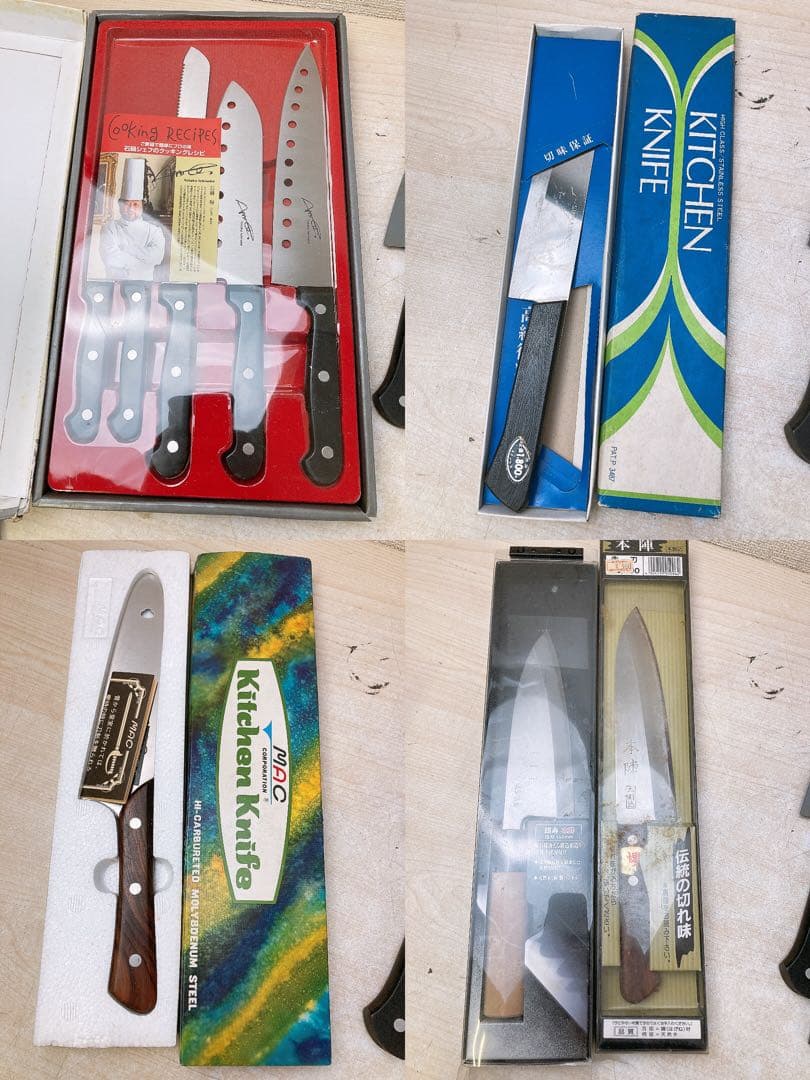 ジ*フ様 箱入り包丁 17箱 まとめ売り★濃州孫六 石鍋シェフ 田村魚菜 三徳