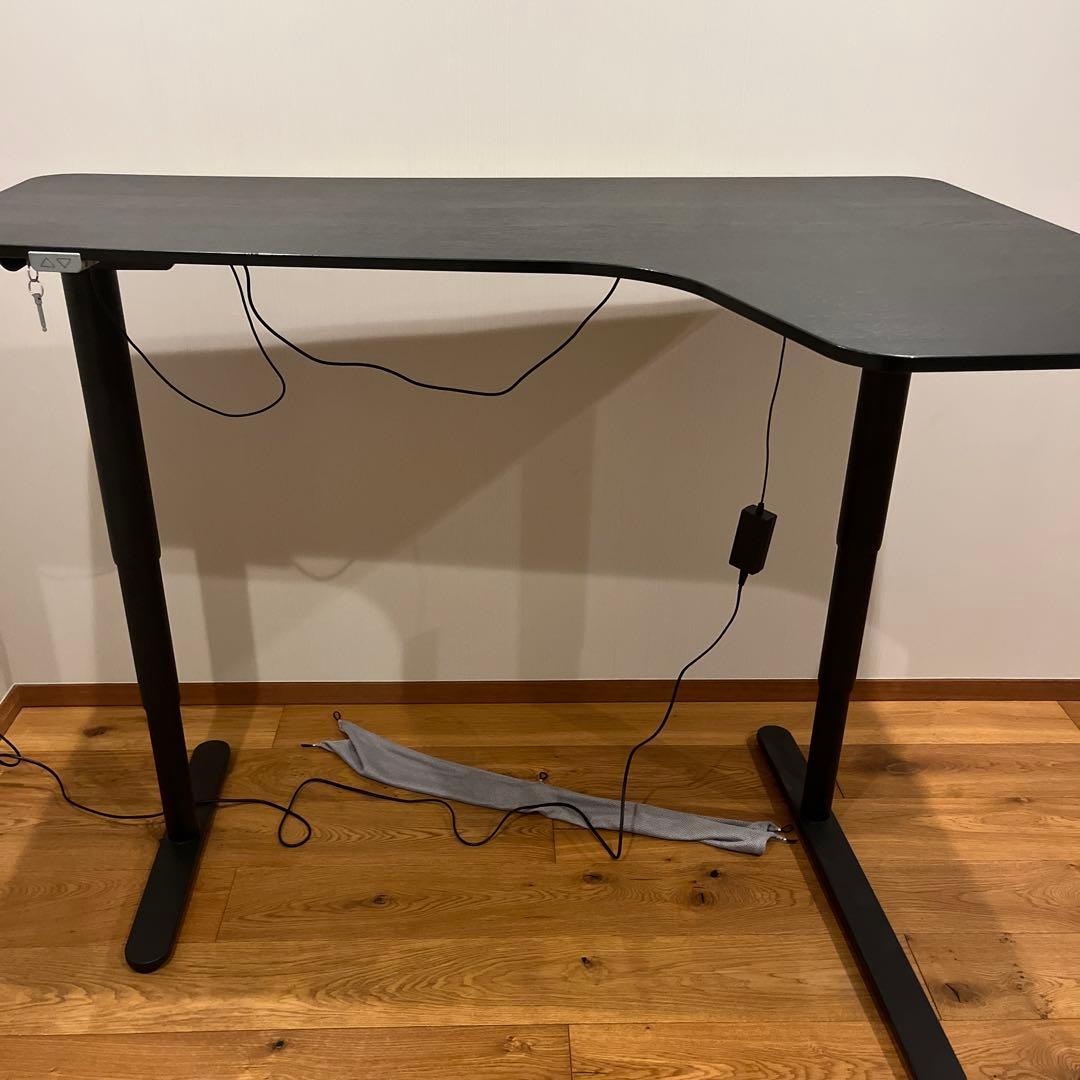 IKEA BEKANT L型　黒　自動昇降機能付き