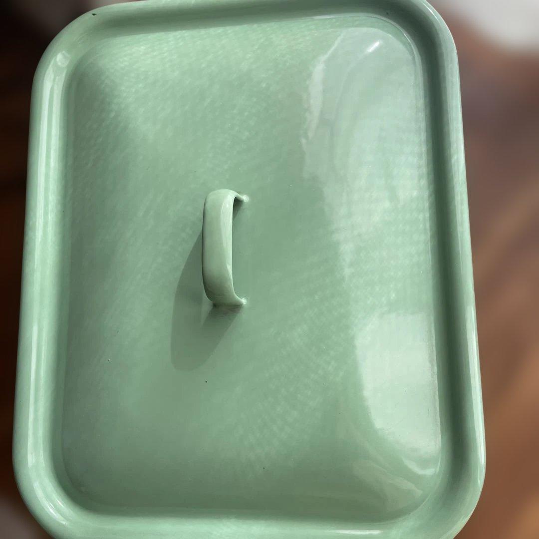 カントリー　ホーロー　ブレッド缶　BREAD　ケース　協和工業　グリーン