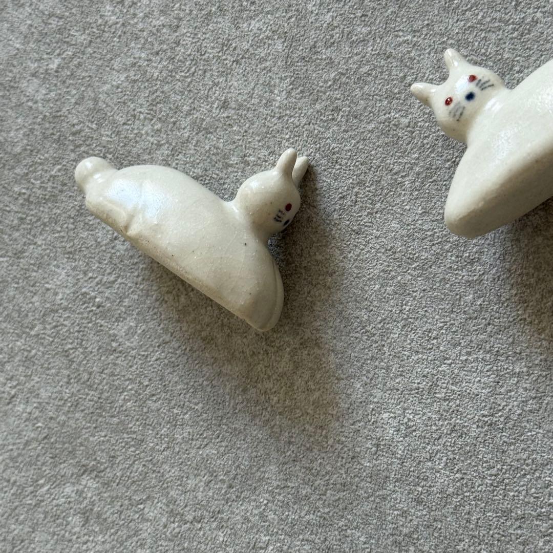 川原れもん さん うさぎ　箸置き　2点　新品