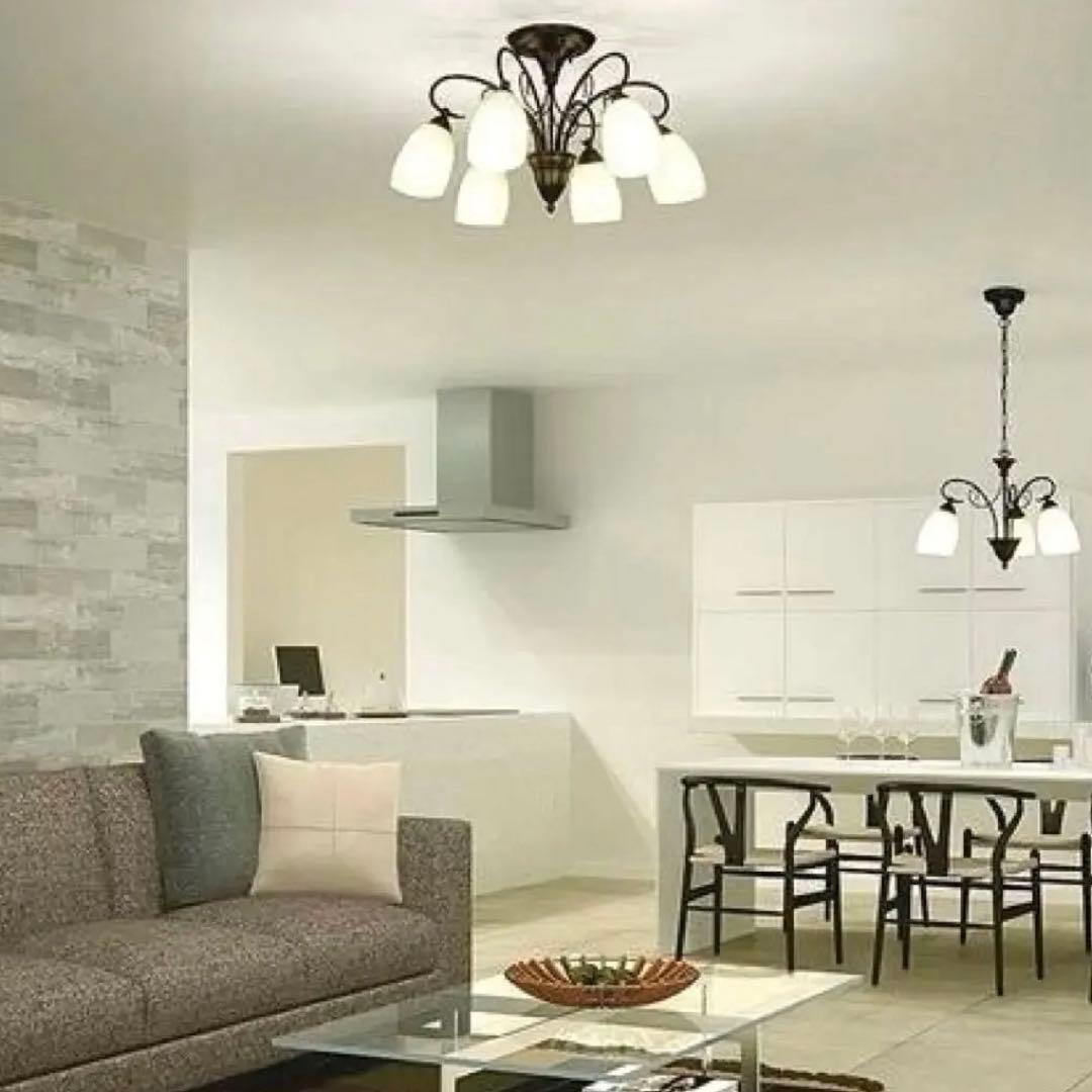 【美品】大塚家具購入 6灯 ダイコー アイアン シャンデリア 10畳