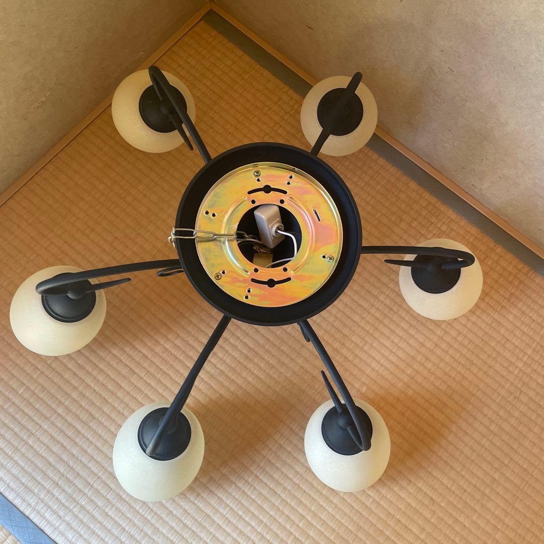 【美品】大塚家具購入 6灯 ダイコー アイアン シャンデリア 10畳