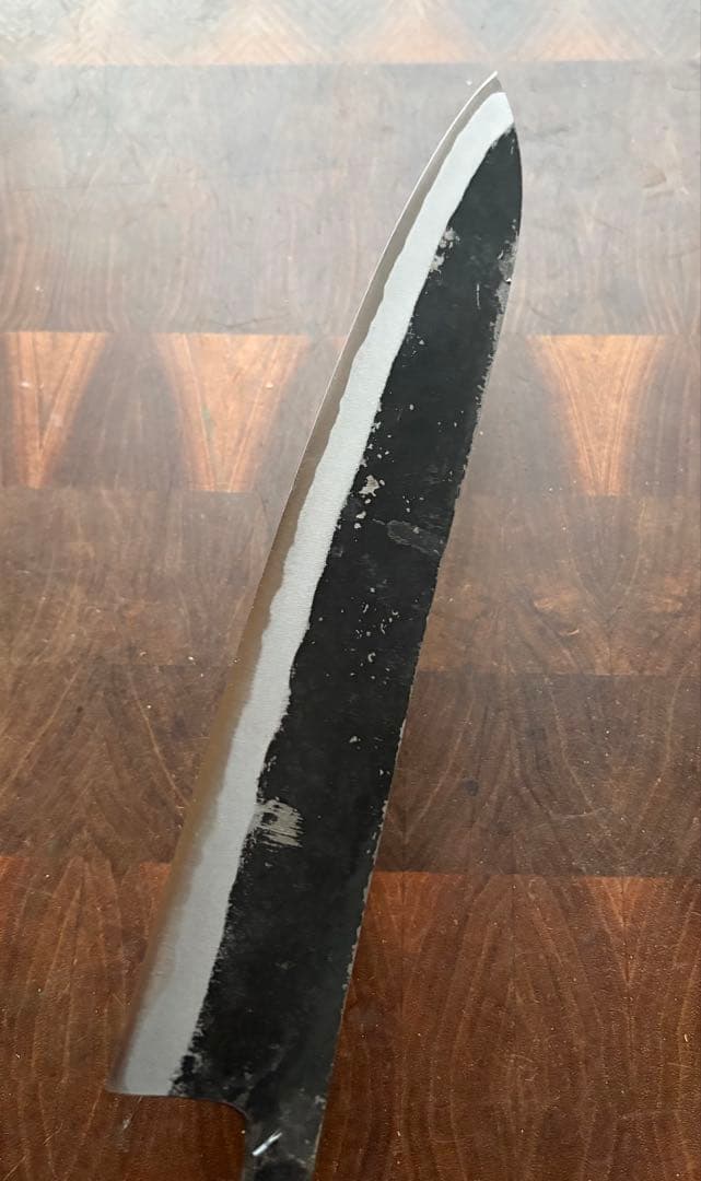 土佐打刃物　青2 和　牛刀　240mm 包丁　8寸　黒打　霞　手打　青紙