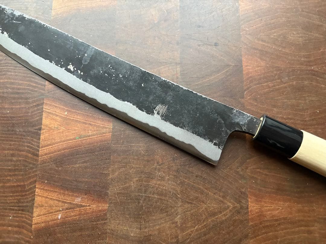 土佐打刃物　青2 和　牛刀　240mm 包丁　8寸　黒打　霞　手打　青紙