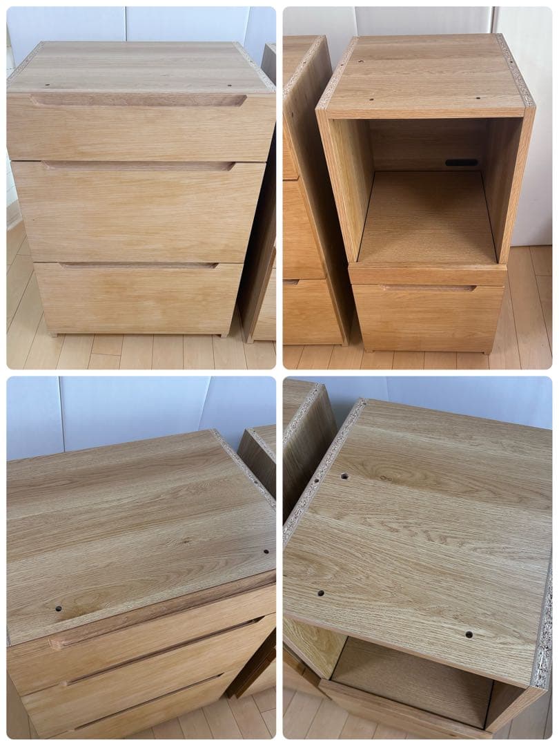 unico LOMキッチンカウンター　W1000 setF オーク材　ステンレス