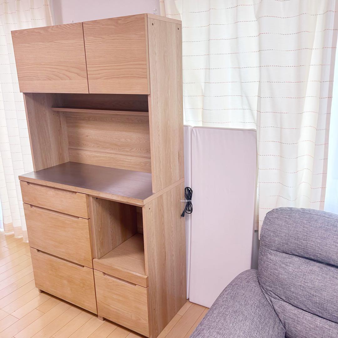 unico LOMキッチンカウンター　W1000 setF オーク材　ステンレス