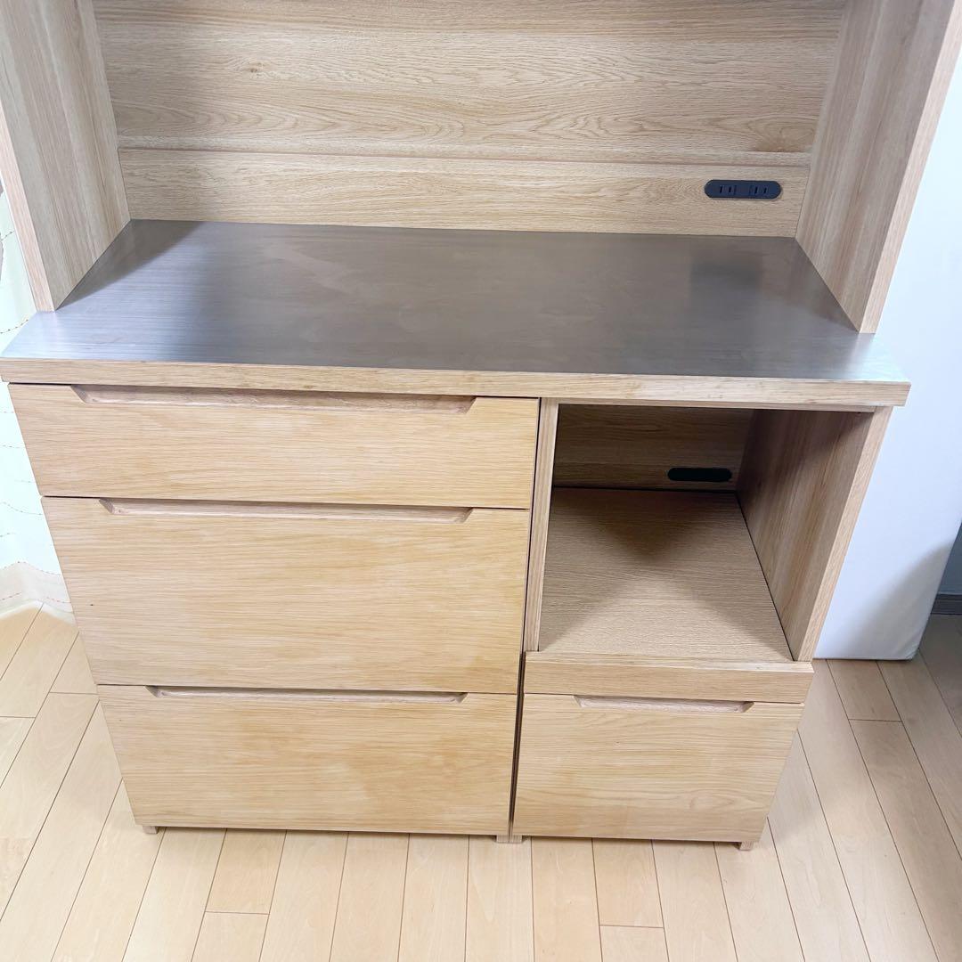 unico LOMキッチンカウンター　W1000 setF オーク材　ステンレス