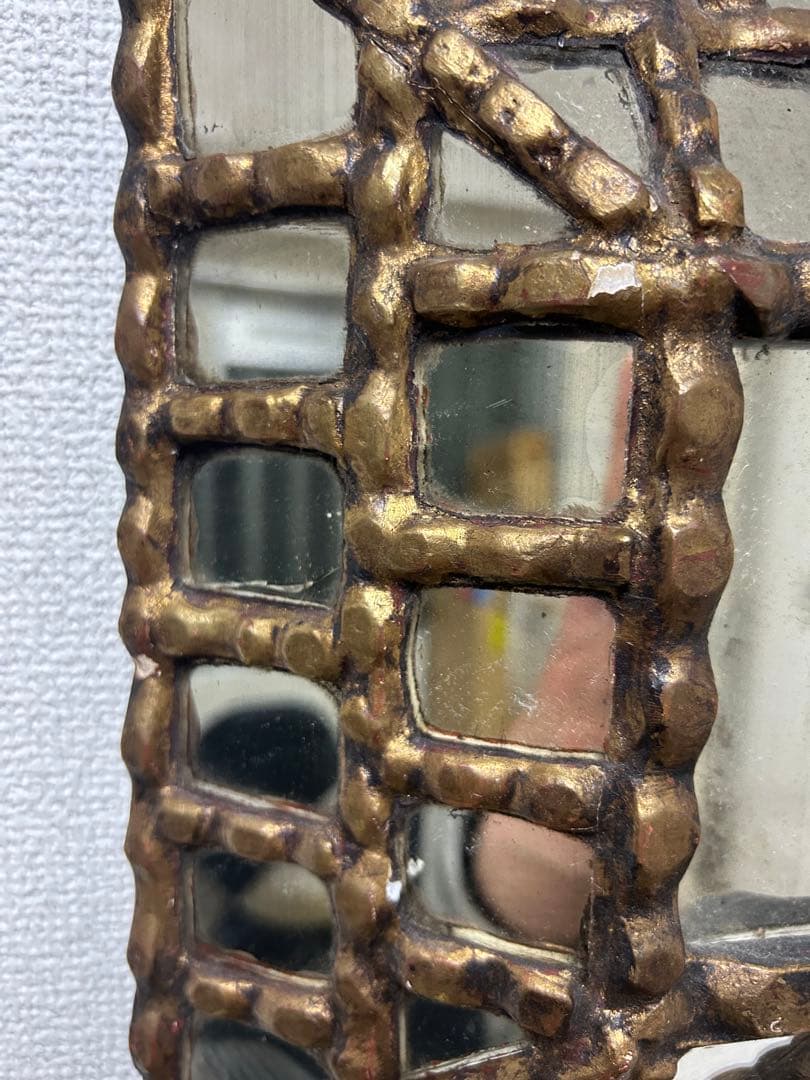 40's アンティーク ミラー 鏡 一点物 ビンテージ ウォールミラー