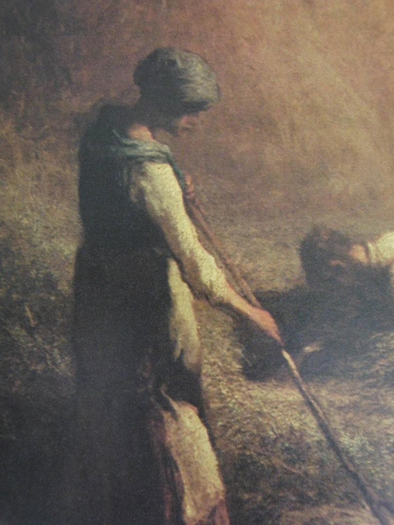 ジャン＝フランソワ・ミレー、【干草を束ねる人たち】、希少な額装用